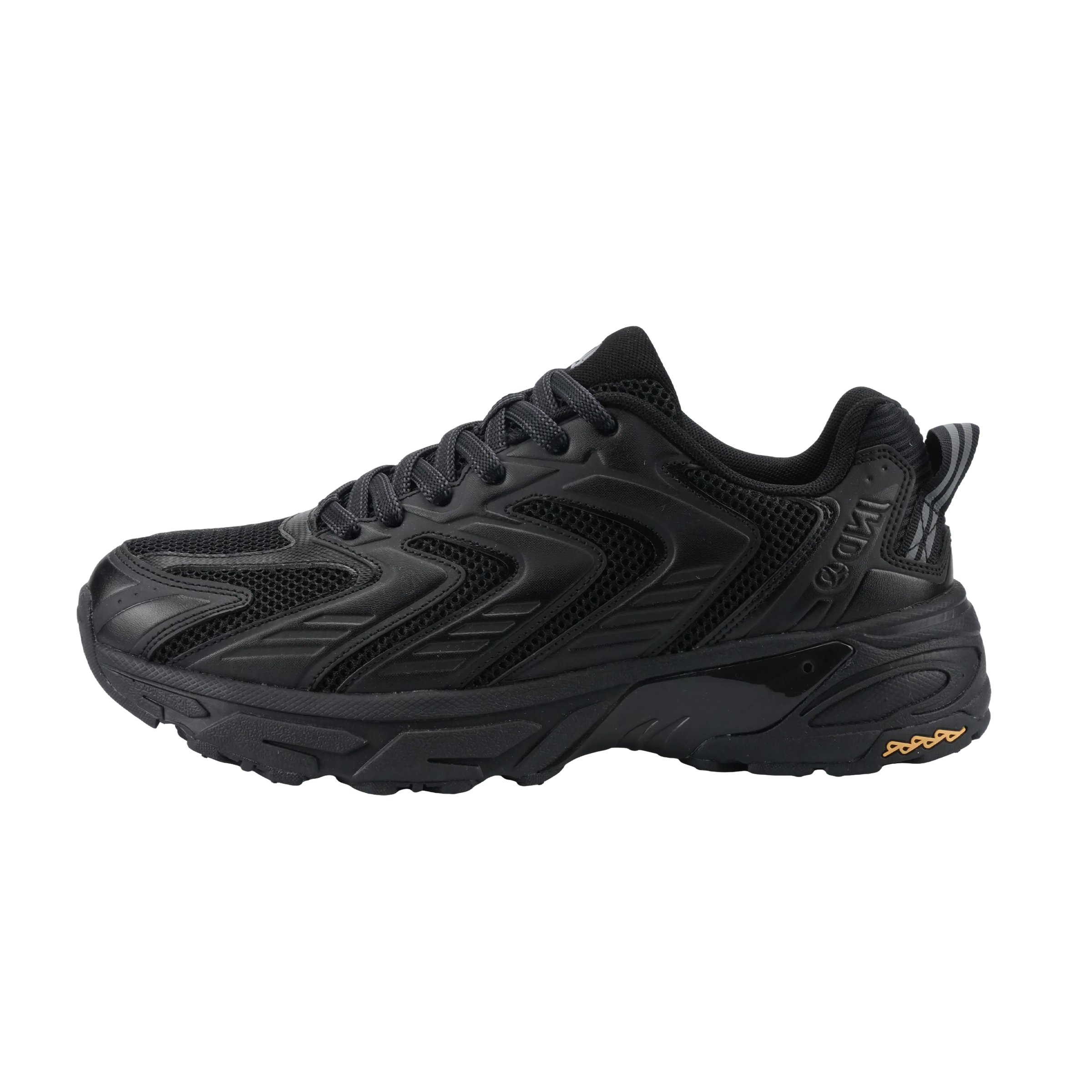 JNDO Cushioning Slip Resistant Abrasion Resistant Low top Casual Running Shoes Unisex Academic Black
