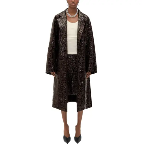 Bottega Veneta Coats Women's Dark Brown Moderate