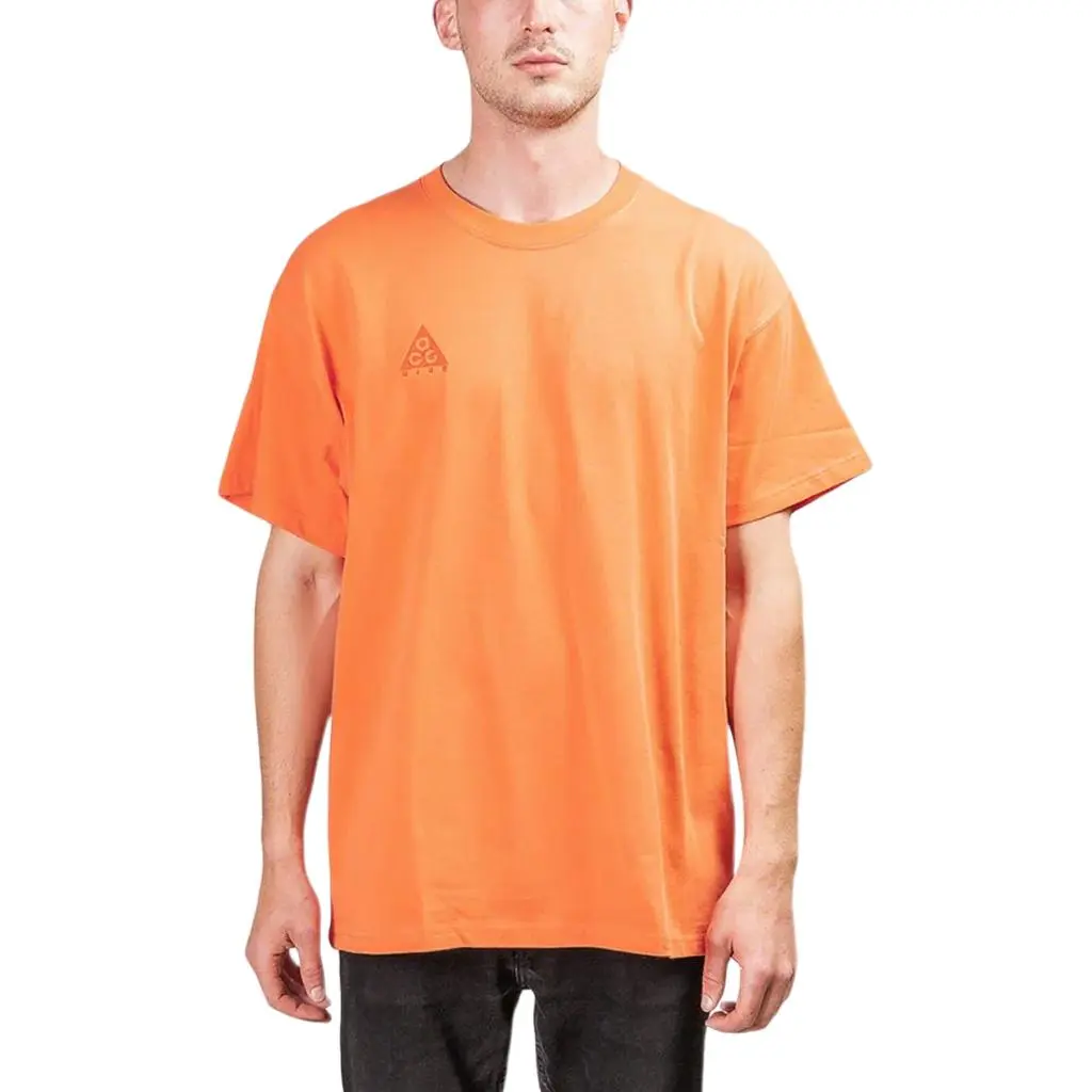 Nike T-Shirts Men's Orange Crew Neck