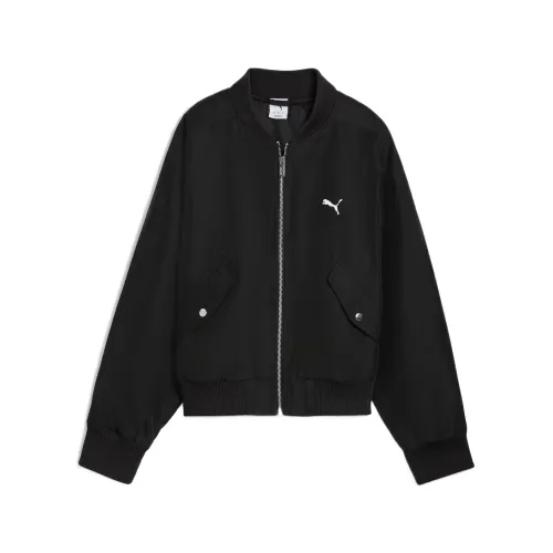 T7 Women's Satin Bomber Jacket