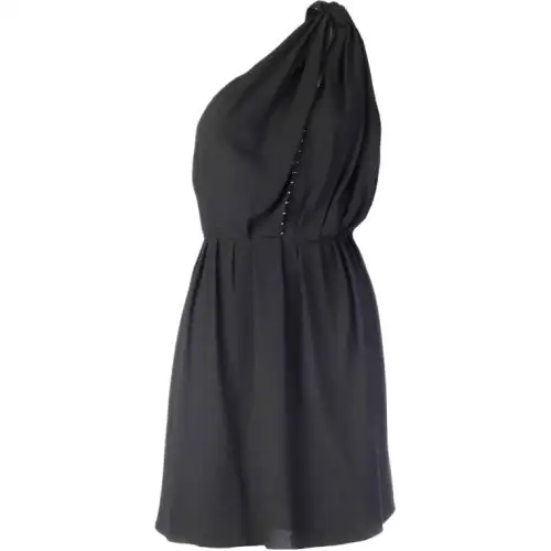 SAINT LAURENT Sleeveless Dresses Women's Black Moderate Mid Length