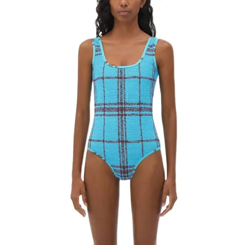 Bottega Veneta One Piece Swimsuits Women's Blue Triangle One Piece Swimsuit