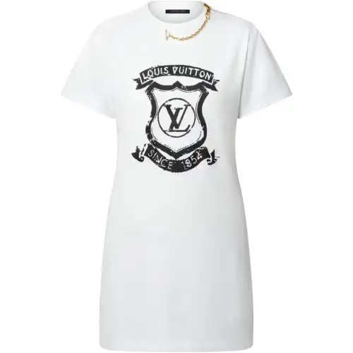 LOUIS VUITTON Short Sleeved Dress Women's