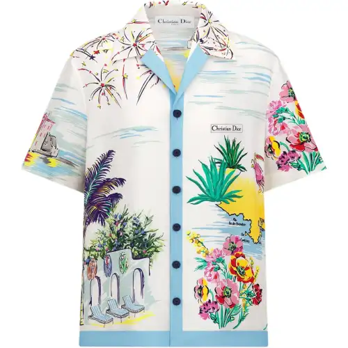 DIOR Shirts Men's Multicolor Lapel Moderate Other