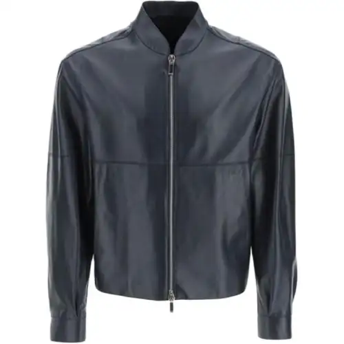 DIOR Jackets Men's Blue Baseball Collar Moderate Other