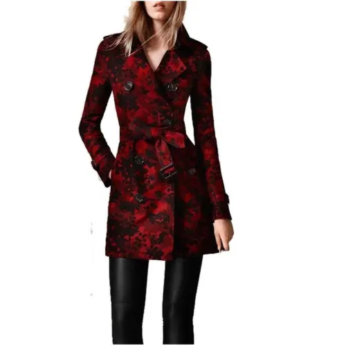 Burberry Trench Coat Women's Red