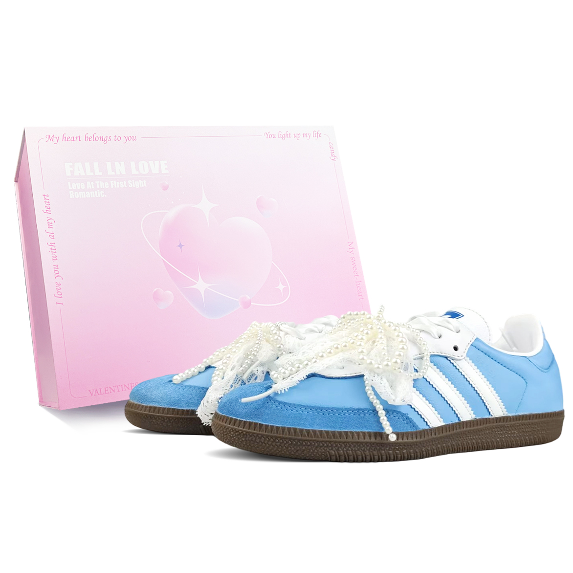 Adidas Originals SAMBA OG Abrasion Resistant Abrasion Resistant Low top Casual Shoes Unisex Blue White