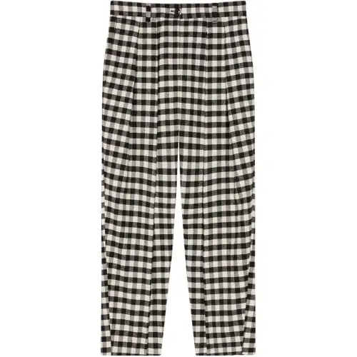 KENZO Cropped Gingham Trousers