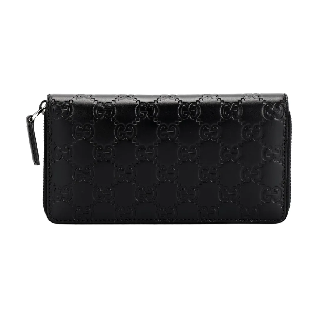 GUCCI Leather Wallet, Handbag Men's Black