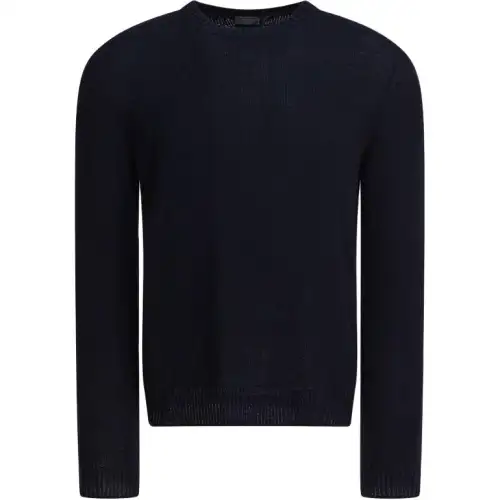 PRADA Sweaters Men's Blue Crew Neck Moderate Other