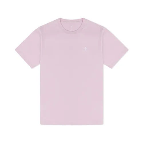 Converse T Shirts Men's Pink Crew Neck Straight Fit