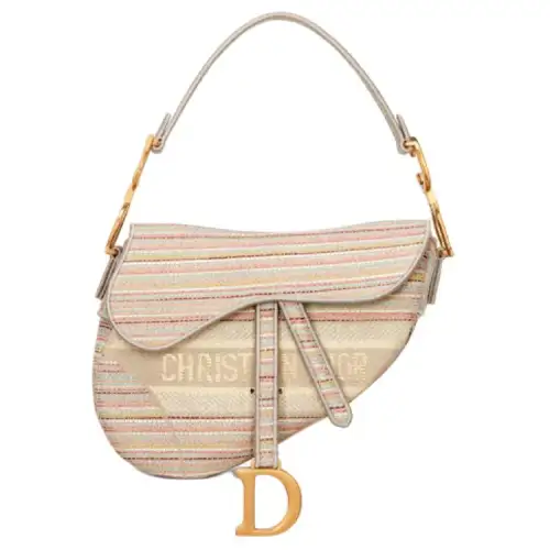 DIOR Saddle Canvas Saddle Bag Handbag, Shoulder Bag Women's Multicolor