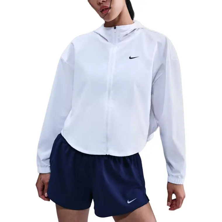 Nike Clothing Jackets Women's White Hooded (Non-detachable) Moderate