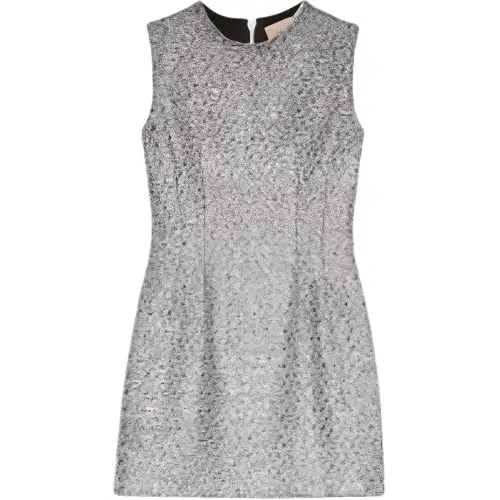 GUCCI Sleeveless Dress Women's Silver