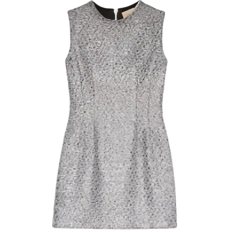 GUCCI Sleeveless Dress Women's Silver