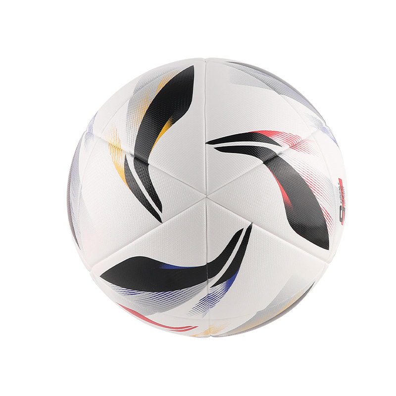 Li Ning Size 5 Soccer Ball TPU Machine Stitched Soccer Ball Unisex Black White Blue Red