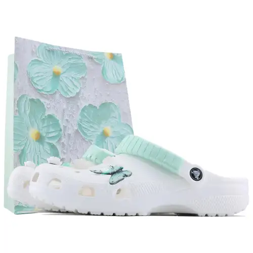 Crocs Classic Clog Zhuang Zhou Butterfly Dream SDS Clogs Unisex White