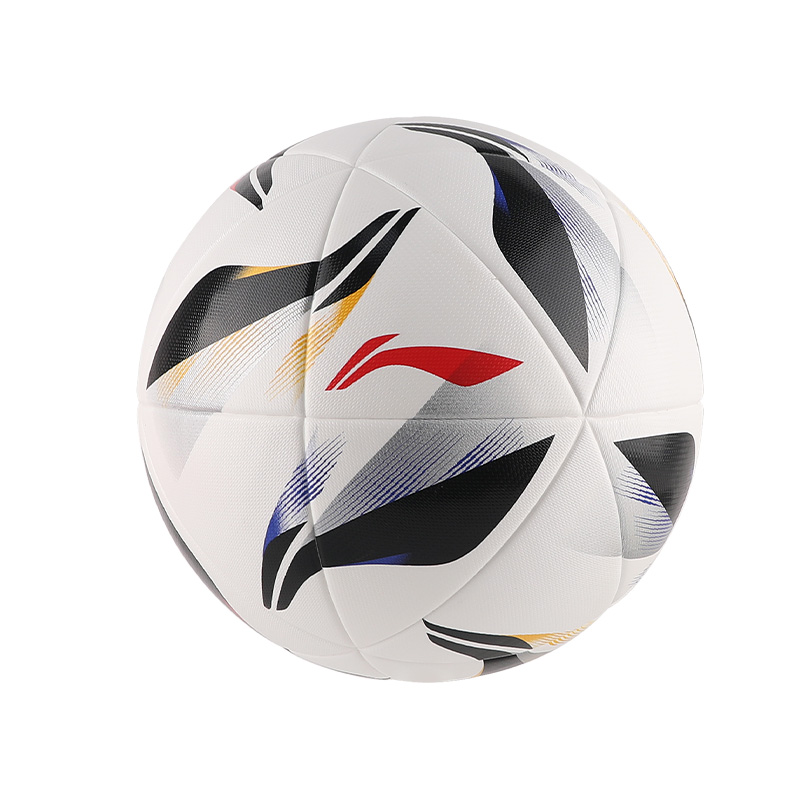 Li Ning Size 5 Soccer Ball TPU Machine Stitched Soccer Ball Unisex Black White Blue Red