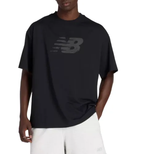 New Balance NB T Shirts Men's Black Crew Neck Moderate