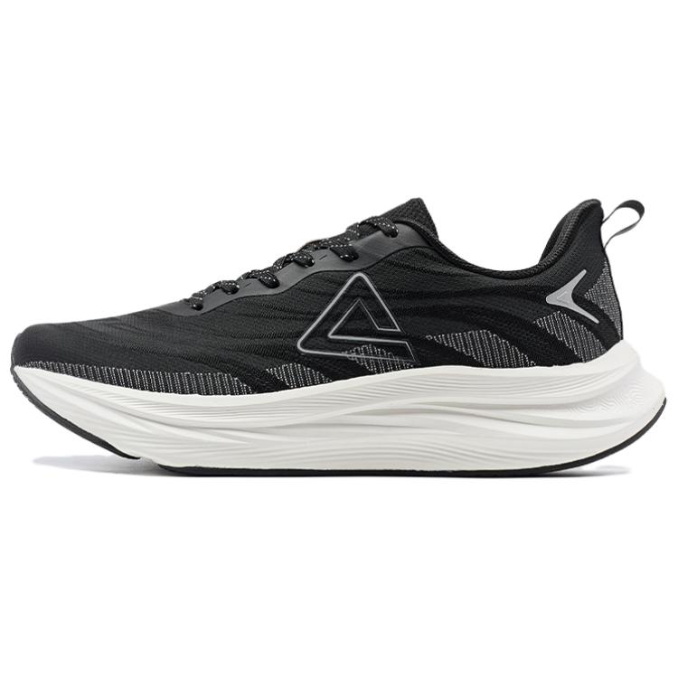 PEAK Enjoy Running 13 Running Shoes Men’s Low Top Black, Super Light White