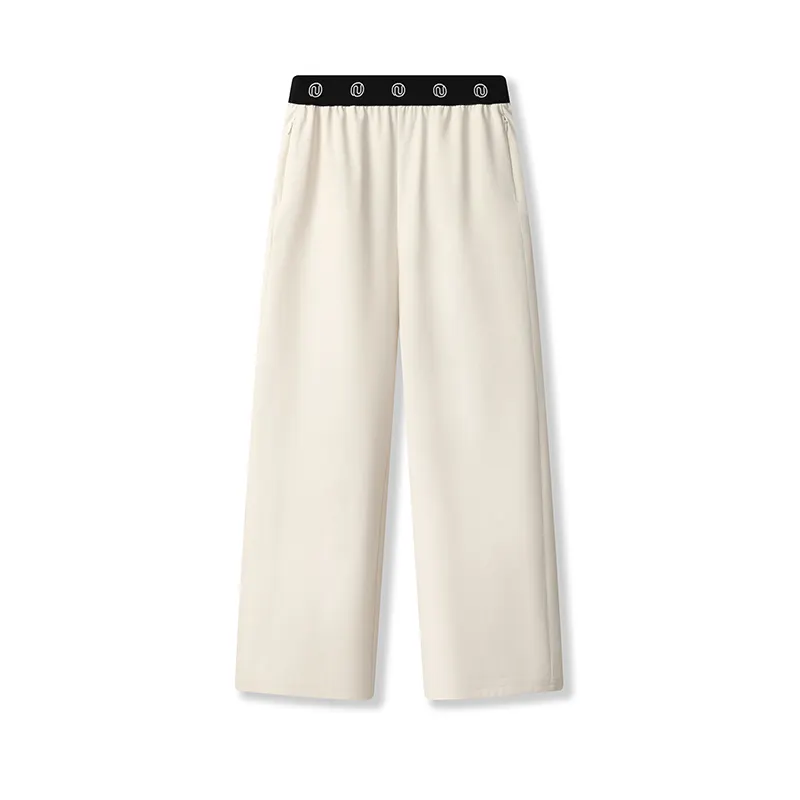FILA Casual Pants Women's Albumen White Moderate Straight Fit Pants