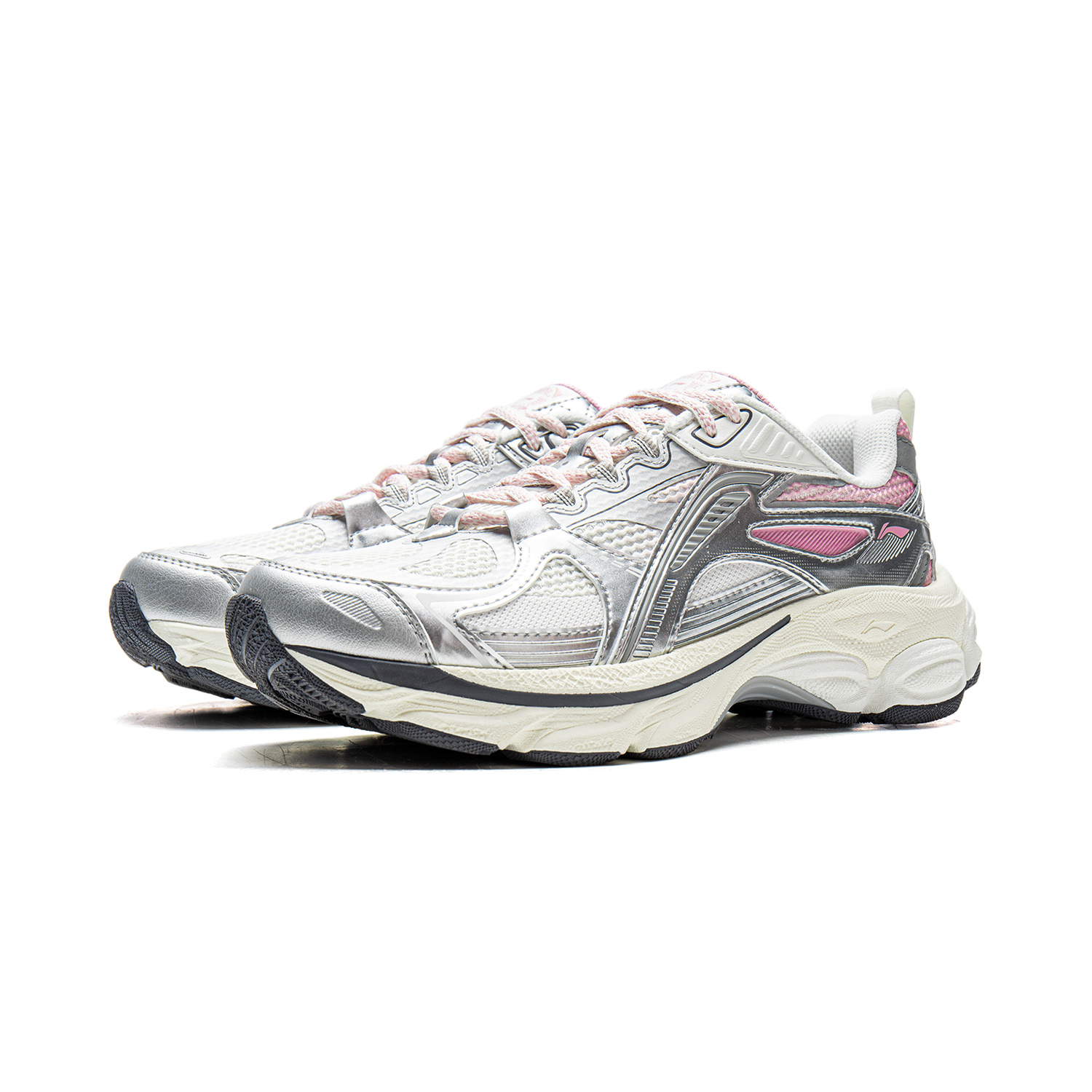 Li Ning Fuyao Boom Low top Running Shoes Women’s Silver White Gray