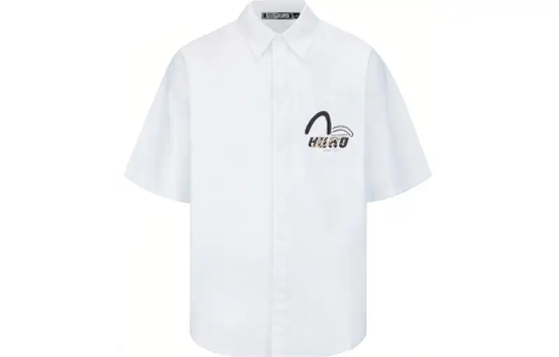 EVISU Shirts Men's White Lapel Moderate