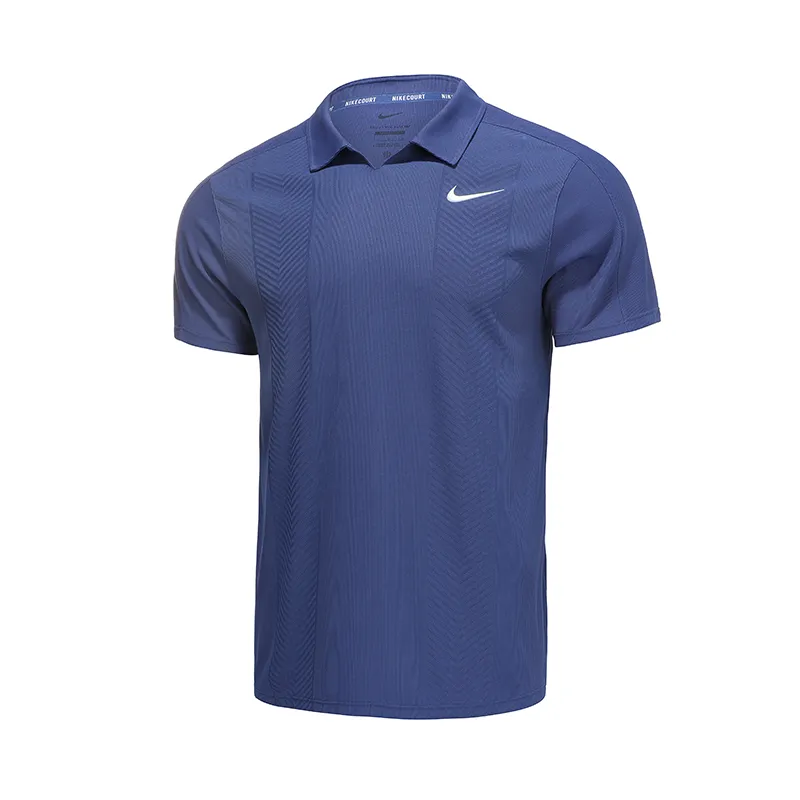 Nike Dri-Fit Polo Shirts Men's Blue Lapel Moderate