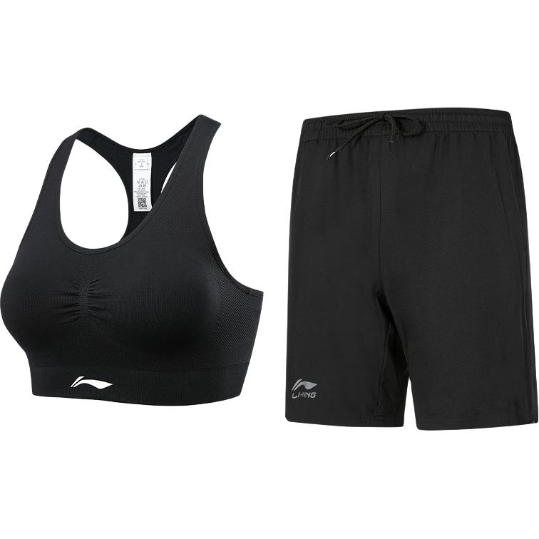 Li Ning, summer thin sports bra for gym, concealer, comfortable shorts, yoga clothing
