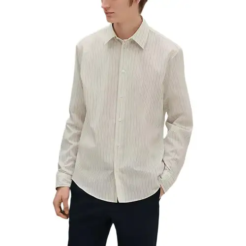 HERMES Shirts Men's White Lapel Moderate Other