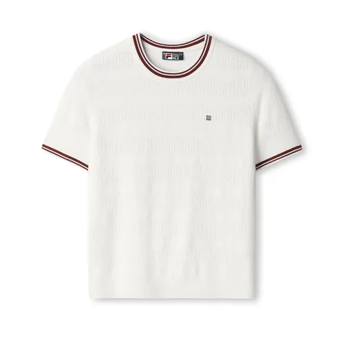FILA WHITE Knitwear Women's Cloud White Crew Neck Moderate Other