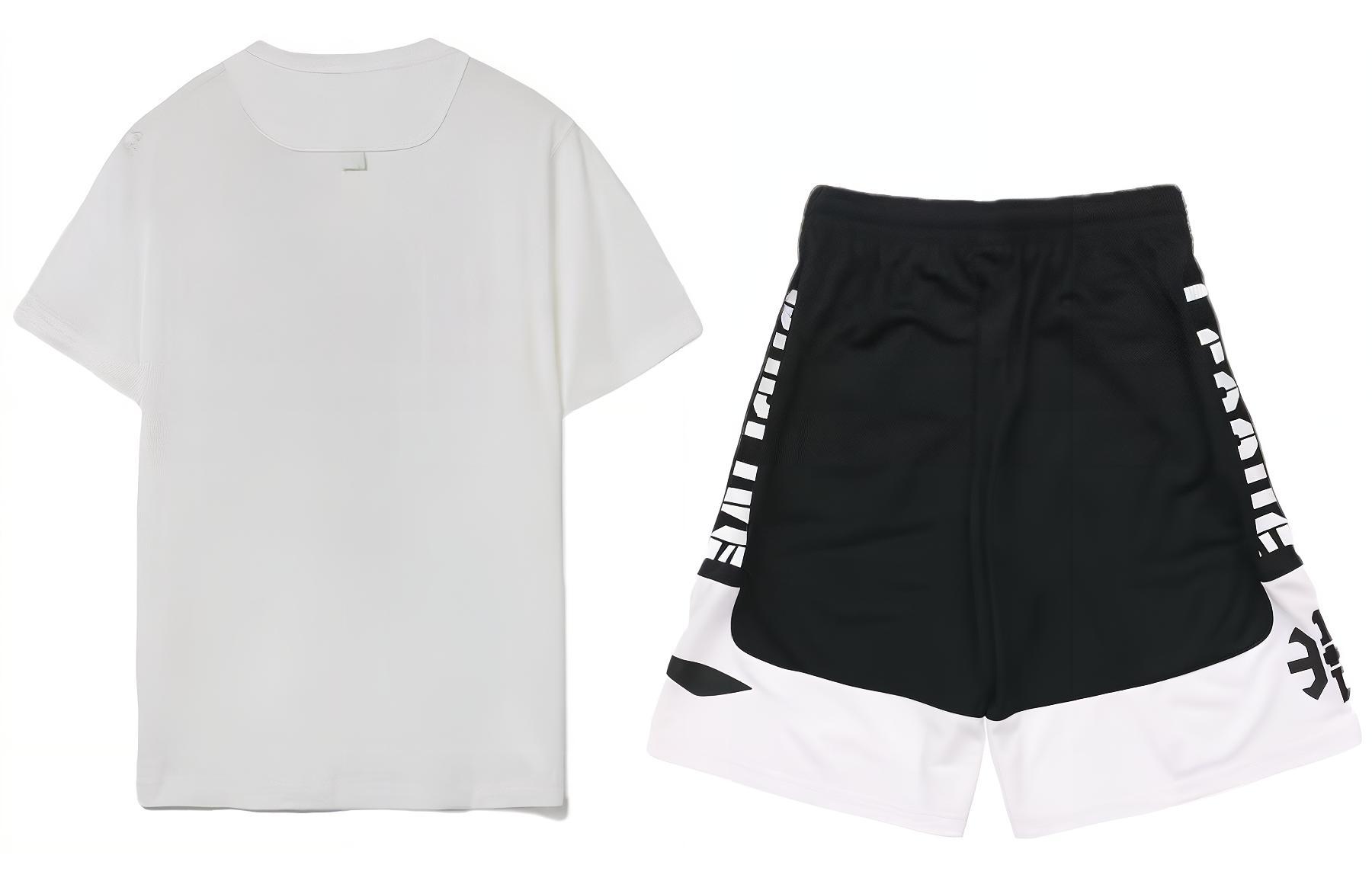Li Ning Sports Basketball Collection Basketball Suit Men’s White+Black