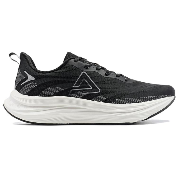 PEAK Enjoy Running 13 Running Shoes Men’s Low Top Black, Super Light White