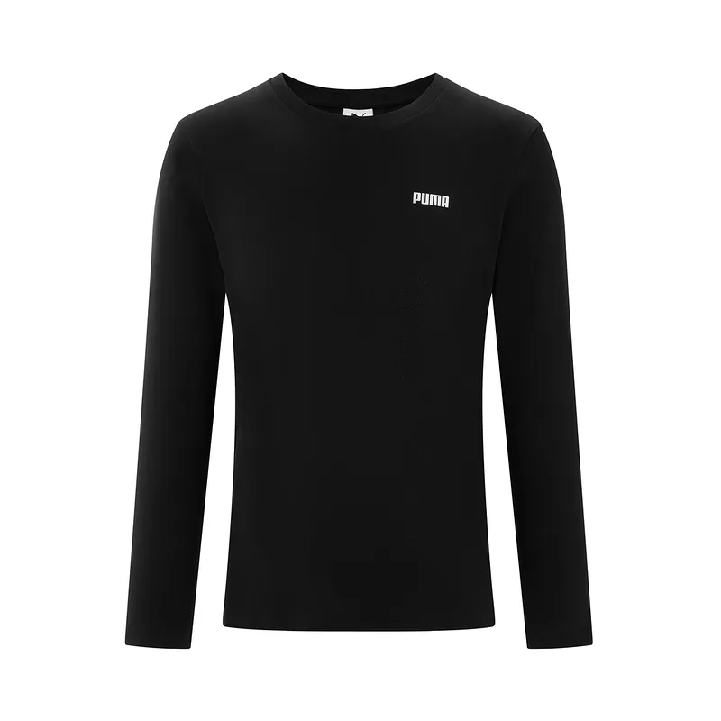 PUMA T-Shirts Men's Black Crew Neck Moderate