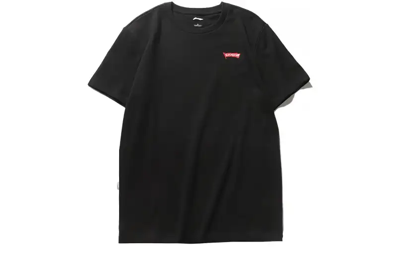 Li Ning Sports Basketball Collection T Shirts Men's Crew Neck Moderate Straight Fit