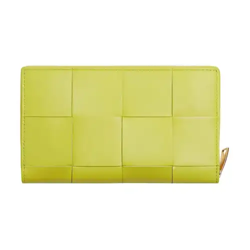 Bottega Veneta Sheepskin Wallet Large Women's Yellow