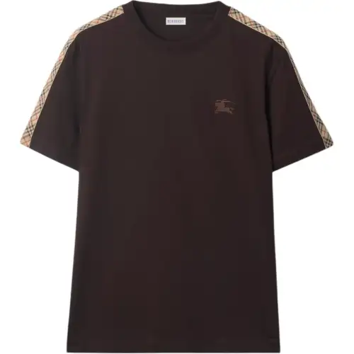 Burberry check-trimmed cotton T-shirt
