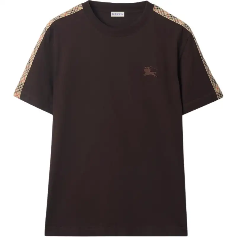Burberry check-trimmed cotton T-shirt