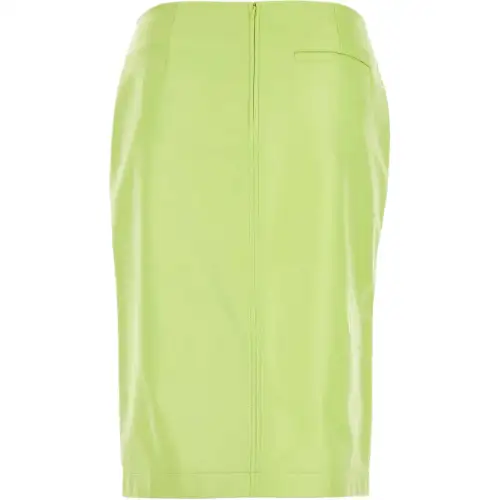 Bottega Veneta Shiny Leather Midi Skirt