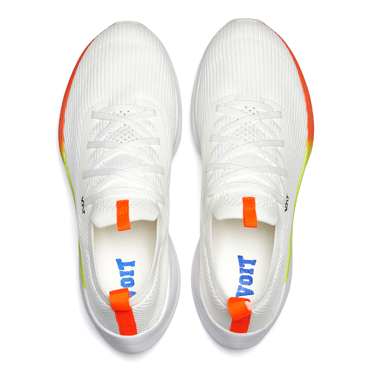 VOIT Running Shoes Unisex Low Top White Orange