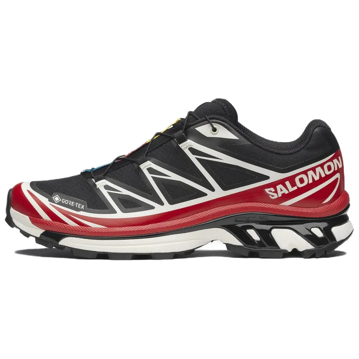 SALOMON XT 6 Breathable Waterproof Low top Casual Running Shoes Unisex Black Red