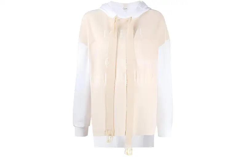LOEWE Sweatshirts Women's White Hooded Moderate Regular