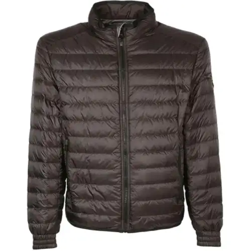 PRADA Down Jackets Men's Brown Stand Collar Moderate