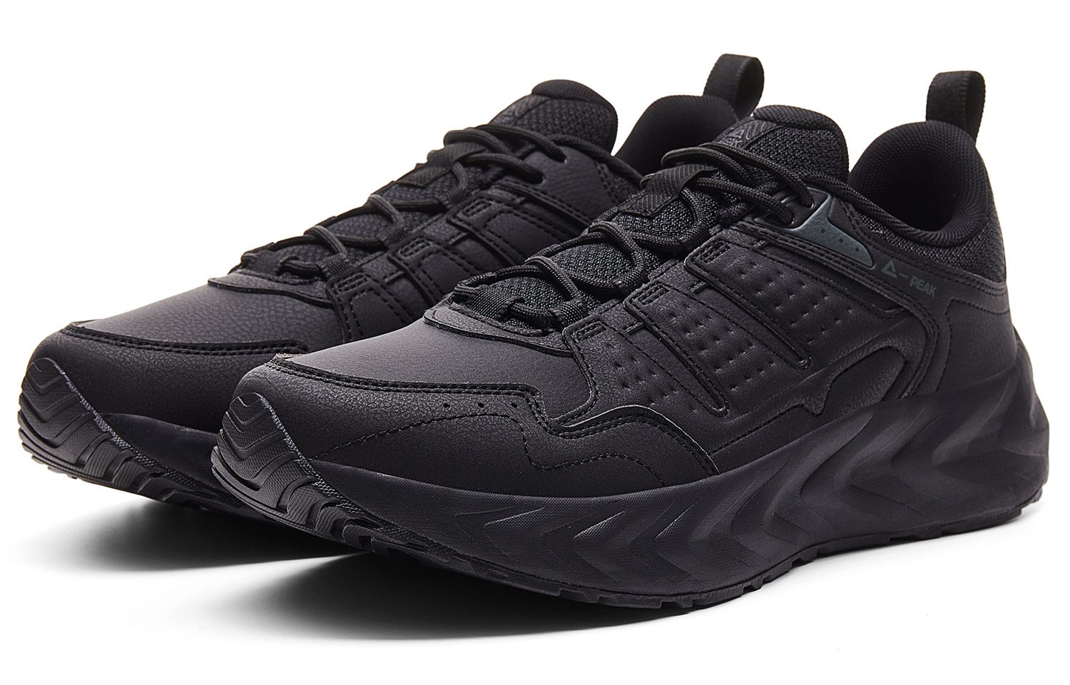 PEAK Textile, Synthetic Leather Cushioning Abrasion Resistant Breathable Rebound Low top Casual Running Shoes Men’s