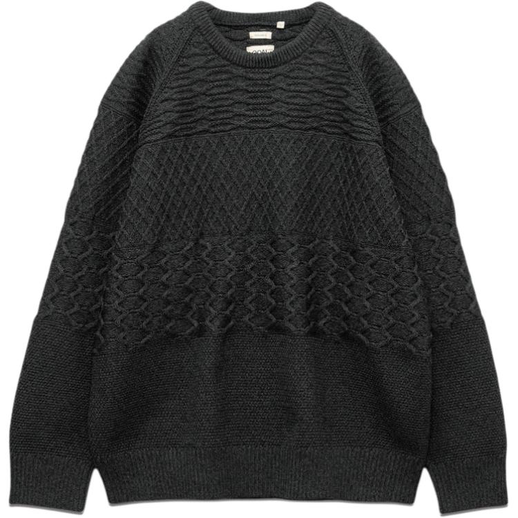 Мужской свитер nanamica FW25 Crew Neck Sweater (черный)