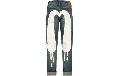 EVISU Graffiti Daicock-print Straight-leg Jeans