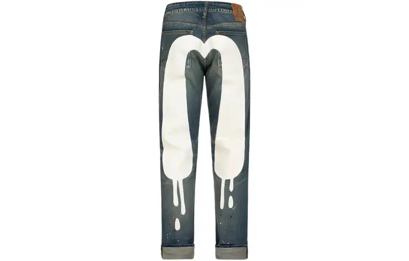 EVISU Graffiti Daicock-print Straight-leg Jeans