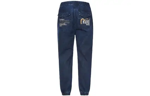 EVISU Jeans Men's Denim Blue Moderate Cuffed Pants