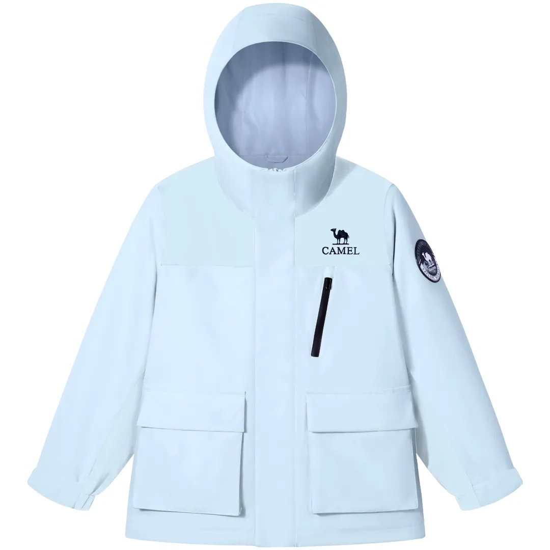 CAMEL Kids Windbreaker Jackets Hooded Thickened