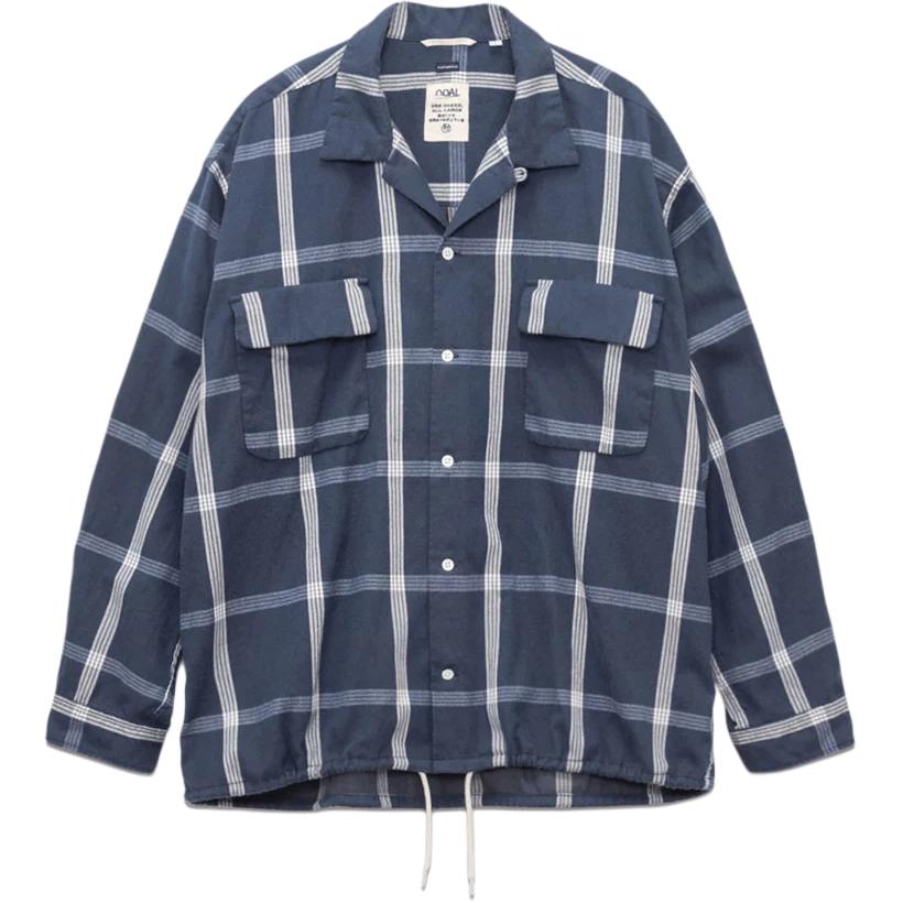 Рубашка nanamica nanamica FW25 Flannel PALAKA Check Shirt (морской синий)